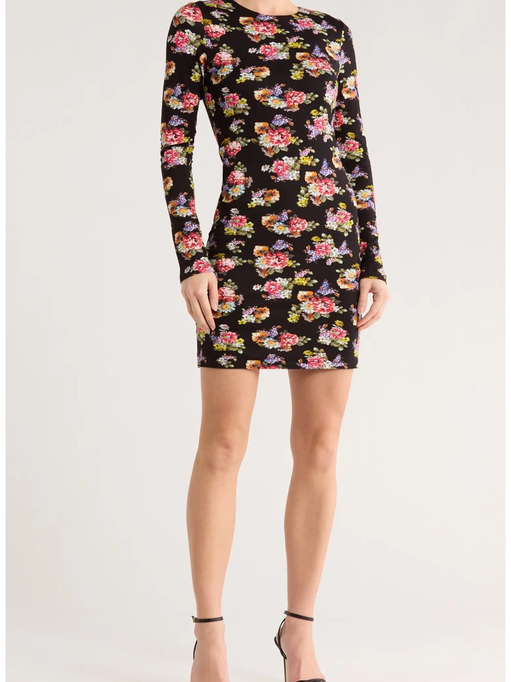 Alice + Olivia Delora Floral Long Sleeve Dress